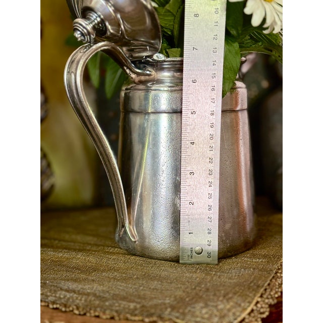 Vintage 1940s Sheraton Hotel Silver Plate Coffee Pot 64oz Prop For Sale In Columbus - Image 6 of 10