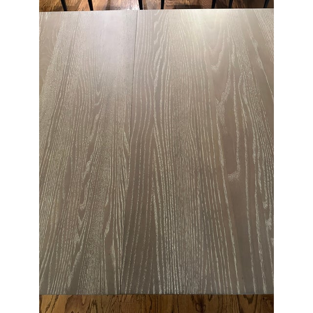 Gray Ethan Allen Corin Trestle Extension Dining Table For Sale - Image 8 of 11