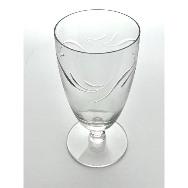 1950s Tiffin Franciscan “Surf” Set of 6 Iced Tea Glasses For Sale - Image 5 of 7