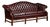 Vintage Chippendale-Style Camelback Chesterfield Leather Sofa in Oxblood For Sale