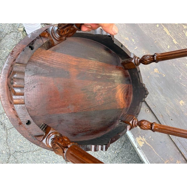 Antique Victorian Renaissance Revival 2 Tier Walnut Side End Table For Sale In Washington DC - Image 6 of 12