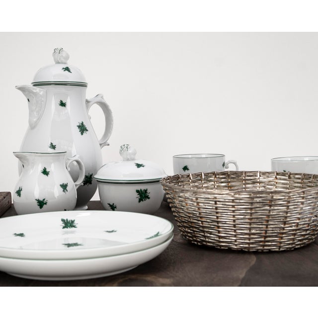 Biedermeier Mirabell Tête-À-Tête for Two on Wooden Tray from Fürstenberg, 1990s, Set of 12 For Sale - Image 9 of 18