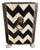Mackenzie Childs Zigzag Pattern Wastebasket For Sale