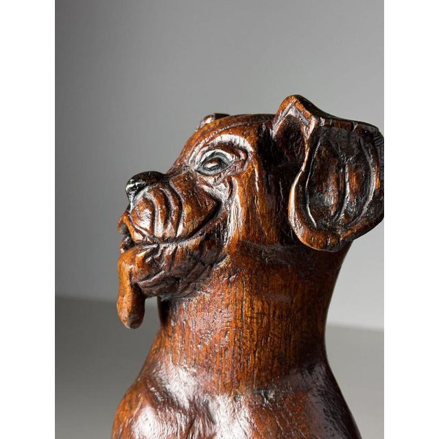 Wood Hand-Carved Statue of Dog Saint Rocco, 18th Century For Sale - Image 7 of 18