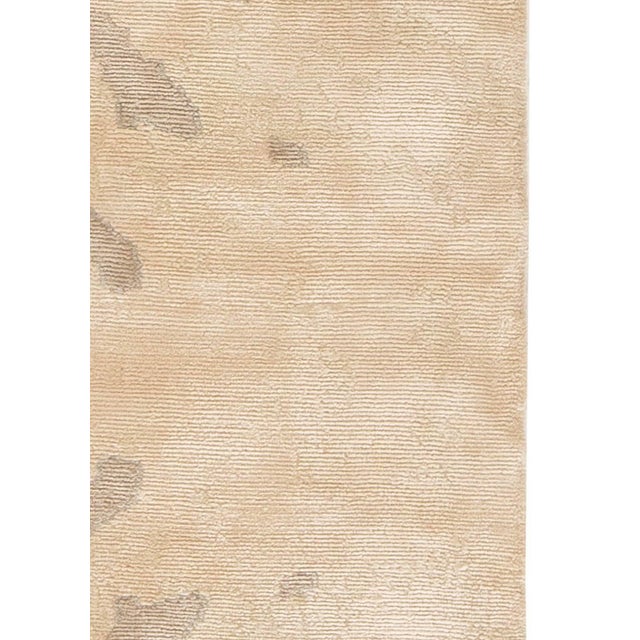 Contemporary Botanic Beige Silk Rug by Doris Leslie Blau For Sale - Image 4 of 6