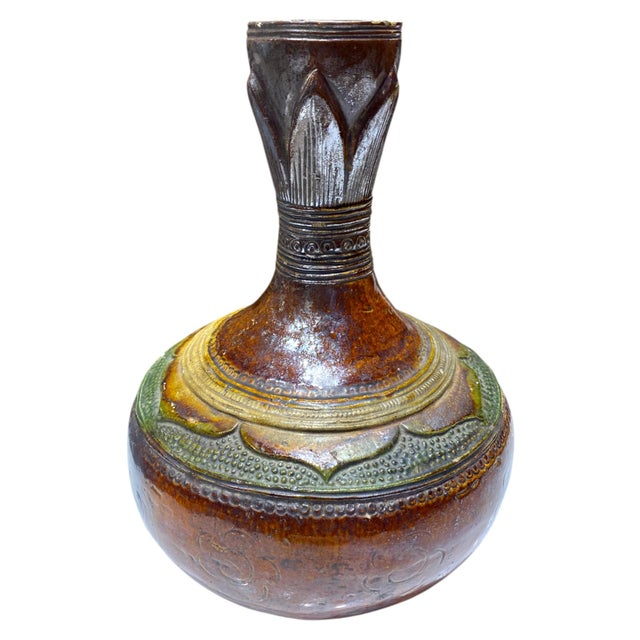 Chinese Antique Chinese Vase Sancai-Glazed Vase, Liao Dynasty (907-1125) Asian Pottery For Sale - Image 3 of 15