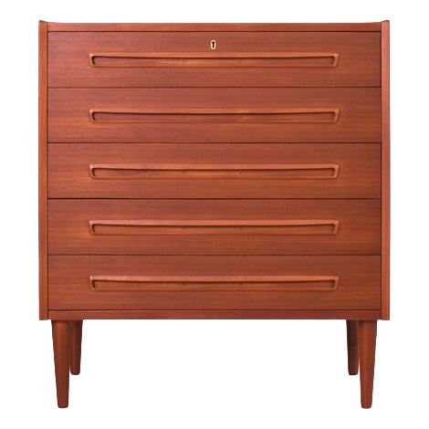 Mid-Century Modern Danish Teak Chest of Drawers, 1960s For Sale