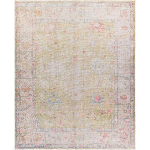 Kemer Machine Woven Rug Light Pink 8x10 For Sale - Image 4 of 4