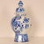 Mid 20th Century Royal Delft Blue and White Baluster Vase Chinoiserie Flowers Birds Octagonal Base For Sale - Image 5 of 13