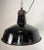 1950s Industrial Black Enamel Factory Lamp with Cast Iron Top from Elektrosvit, 1950s For Sale - Image 5 of 18