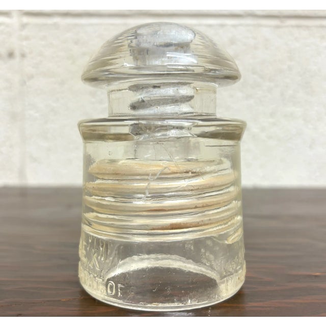 Early 20th Century Vintage Pyrex Clear Glass Insulator For Sale - Image 5 of 6