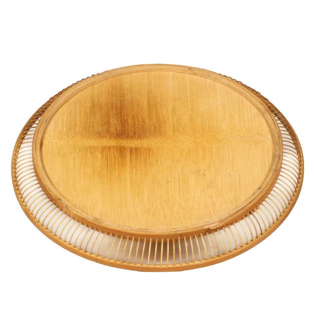 1970s Bamboo Glasses and Bottle Holder Set, 1970s, Set of 6 For Sale - Image 5 of 13