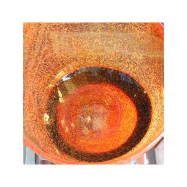 Murano Glass Orange Vases, 1979, Set of 2 For Sale - Image 8 of 11