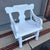 Antique White Painted Plank Seat Arm Chair, Pennsylvania, Circa 1860-1880 For Sale - Image 13 of 16