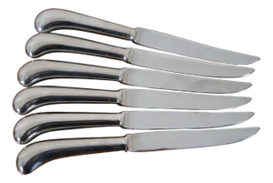 6 Vintage Hoffritz Sheffield England Silver Plate Stainless Fruit Knife Box Set