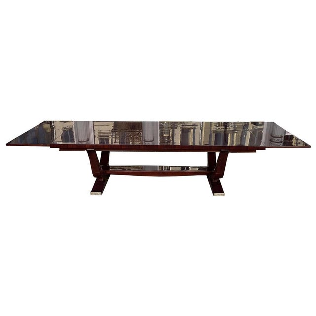 Art Deco Musealer Dining Table by Dominique For Sale - Image 10 of 16