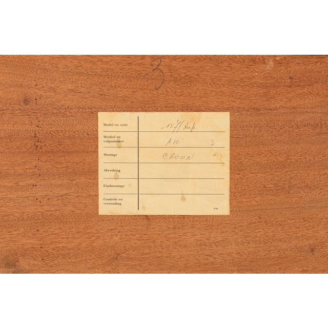 Exceptional Vintage Mid Century French Teak Wall Unit Cabinet For Sale - Image 14 of 14