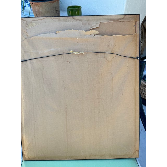 1940s Sam Provenzano Water Color Painting, Framed For Sale - Image 9 of 9