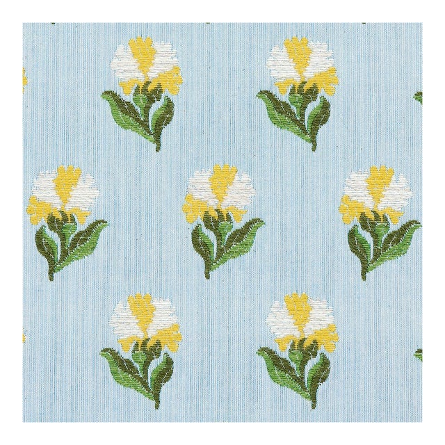 Sample - Schumacher Rosina Floral Fabric in Marigold For Sale