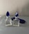 Mid-Century Modern Nachtmann Crystal Sapphire Blue Perfume Decanter Set With Tray & Box MCM Vintage For Sale - Image 3 of 10