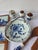 Ceramic Vintage Delft Blue Tiles, Salt and Pepper Shaker, and Tray, 1920s, Set of 7 For Sale - Image 7 of 12
