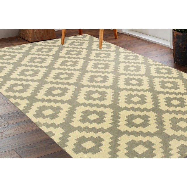 2020s 10x14 Ava Quinn Multicolor Geometric Contemporary Handknotted Wool Nan Carpet Rug For Sale - Image 5 of 5