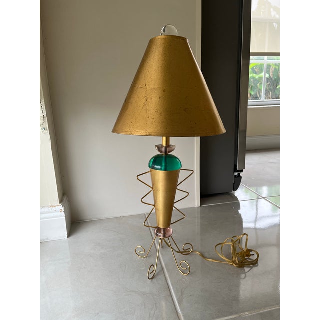 Gorgeous Van Teal style lamp; a perfect jeweled edition to any home.