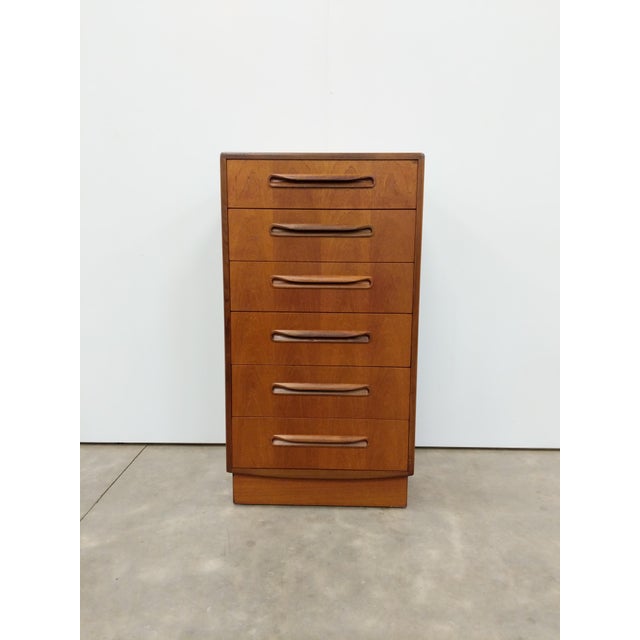 Authentic vintage mid century modern teak dresser / chest of drawers. "Fresco" series designed by Victor B Wilkins for G...