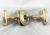 Late 20th Century Modern Polished Brass Oval Door Knob Set With Rosette For Sale - Image 4 of 4