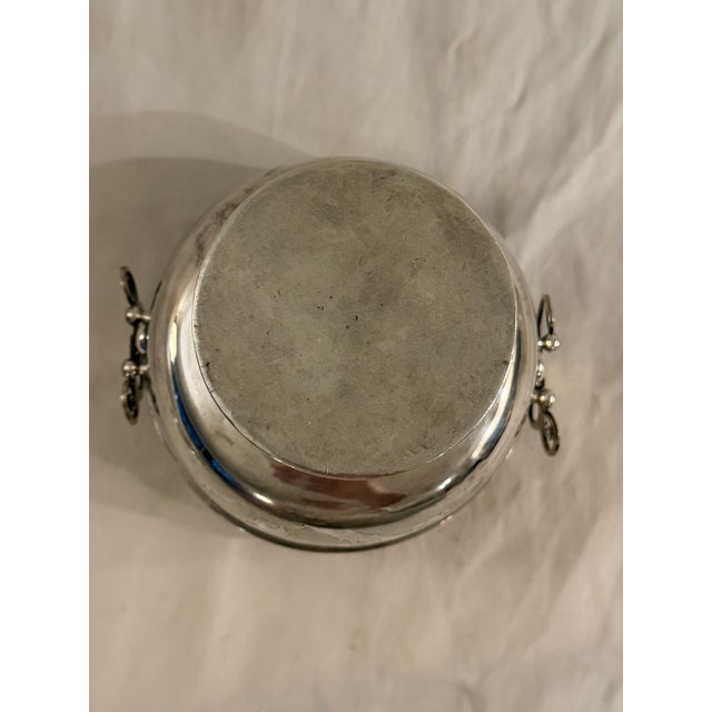 Antique Chinese Silver Huoguo Incense Burner – Floral Etched Design For Sale - Image 12 of 12