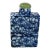 Vintage Blue and White Floral Chinese Snuff Bottle With Green Stone Top For Sale