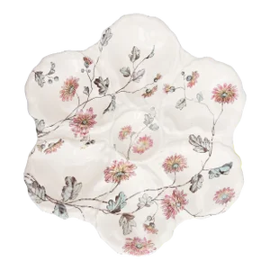 19th Century English Adderley Floral Oyster Plate