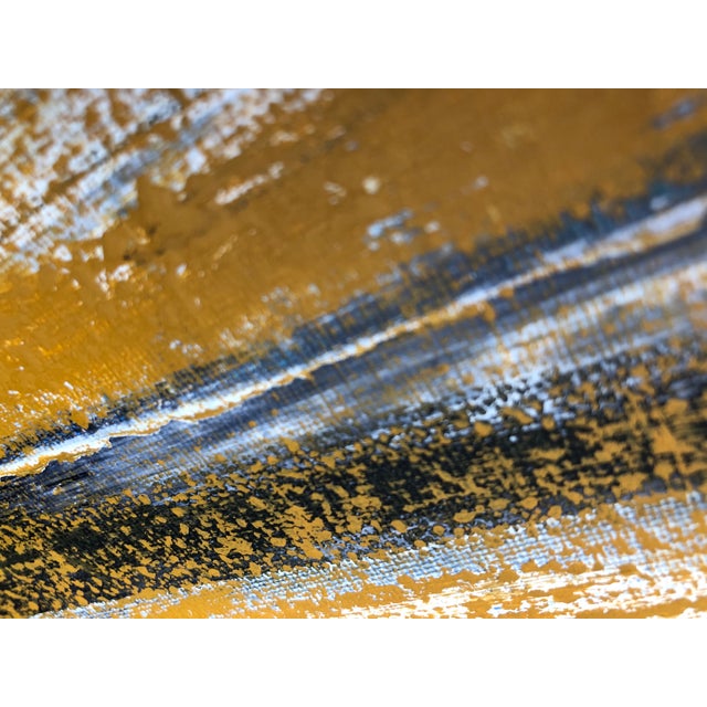 Camel Contemporary Original Painting on Canvas by CL Auker, “Modern Black, Ochre and White” For Sale - Image 8 of 8