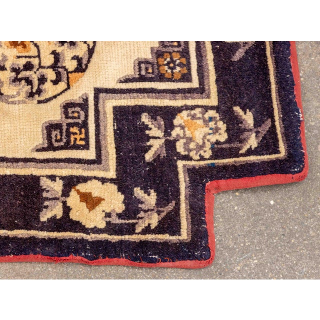 Chinese Saddle Rug, 4' 6" X 2' 1" For Sale In New York - Image 6 of 7