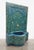 Moroccan Large 2 Color Tamegroute Green and Petrol Blue Moroccan Mosaic Tile Fountain For Sale - Image 3 of 9