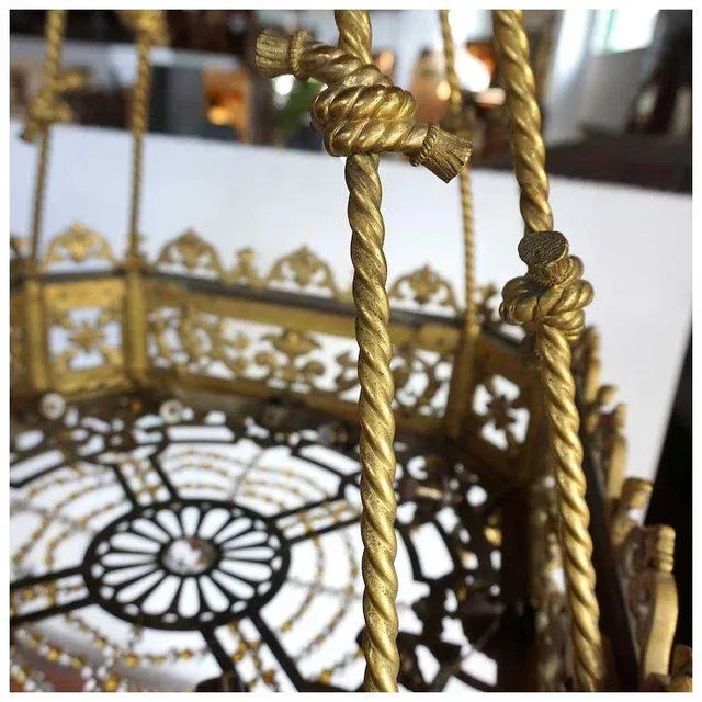 Late 19th Century French Gilt Bronze Hanging Eight-light Pendant Light For Sale - Image 5 of 8