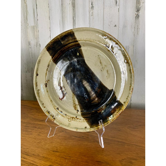 1980s Glazed Ceramic Charger For Sale - Image 4 of 13