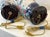 Vintage Ceramic Vase Lamps With Elegant Floral Design on Wood Plinths- A Pair For Sale - Image 12 of 12