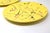 Mid-Century Modern Vintage 1980's Postmodern Yellow Splatter Dinner Plates - a Pair For Sale - Image 3 of 7
