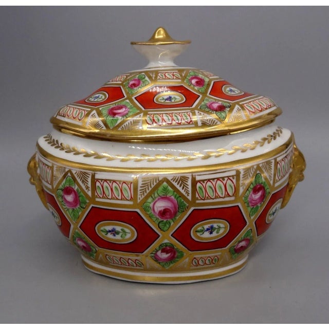 Antique Early 19th Century English George III Coalport Porcelain Sucrier Sugar Bowl in the Church Gresley Pattern For Sale In New York - Image 6 of 6