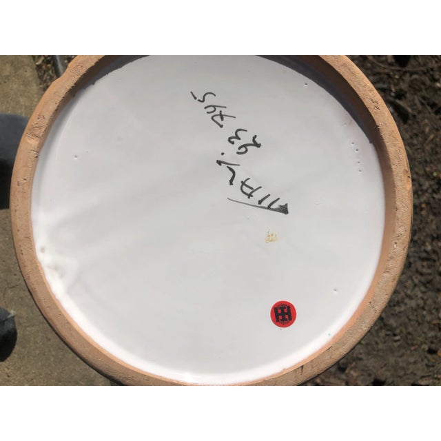 Vintage Mid Century Italian Hand Painted Vase Umbrella Stand For Sale In Cleveland - Image 6 of 9