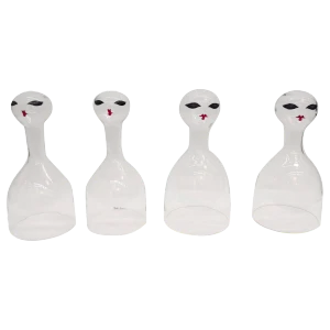 Set of Four Art Glass Blown Figurine Sculptures