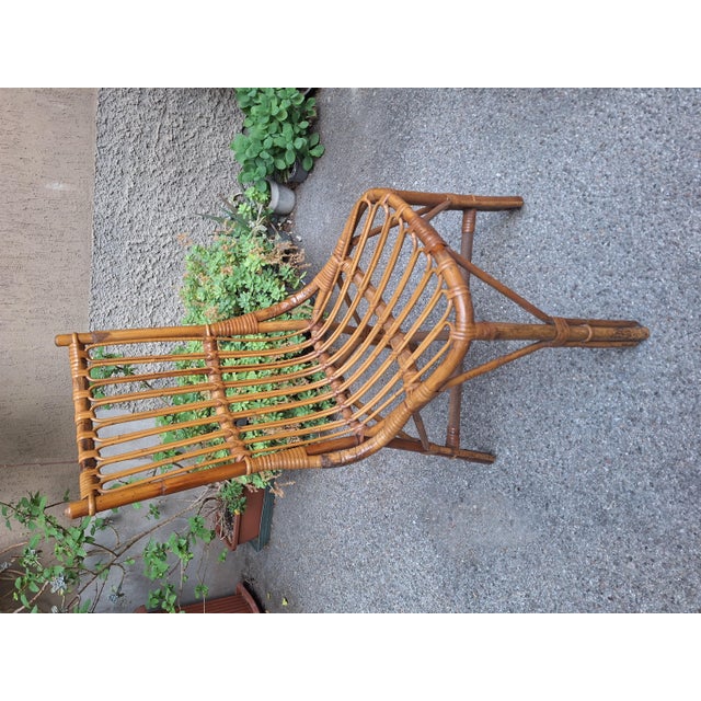 Chairs in Rattan and Wicker, 1960s, Set of 2 For Sale - Image 4 of 9
