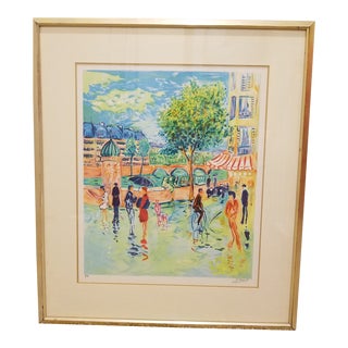 Jean-Claude Picot Colored Lithograph Signed by Picot For Sale