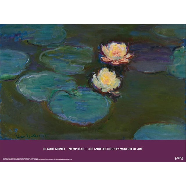 Claude Monet Nympheas Official Exhibition Poster Dimensions: 28,9 x 21,5 in / 73,4 x 54,6 cm Sold unframed