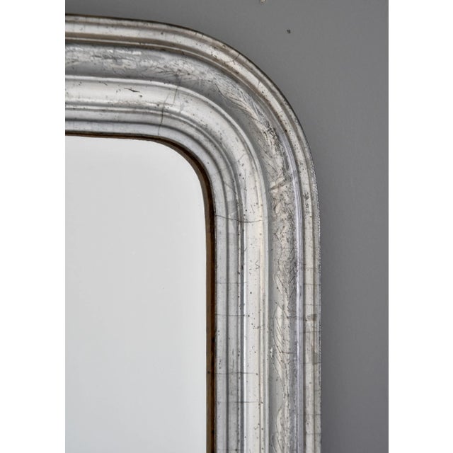 19th Century Small Silver Louis Philippe Mirror For Sale - Image 4 of 12