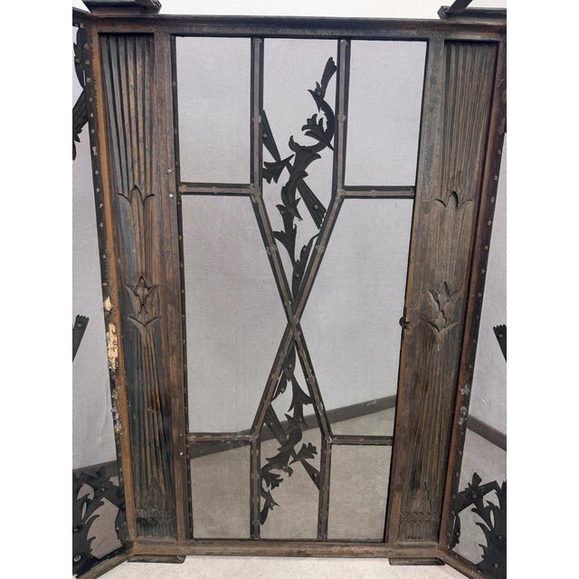 Brass Corner Fireplace Screen attributed to Dagobert Peche, 1890s For Sale - Image 15 of 16