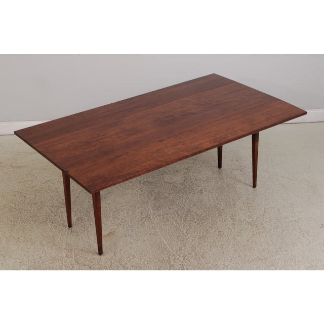 1980s Eldred Wheeler Primitive Cherry Dropleaf Farm Table For Sale - Image 5 of 18