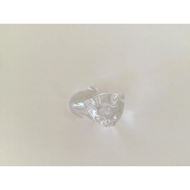 Val Saint-Lambert Val St Lambert Crystal Kitten Figurine With Original Val St Lambert Box For Sale - Image 4 of 12
