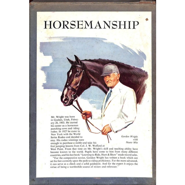 Traditional "Horsemanship: A Primer for the Novice, a Guidepost for the More Advances, a Source of Review for the Expert" 1958 Wright, Gordon For Sale - Image 3 of 11